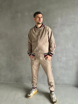 Two Piece Tracksuit Set - Plaid Casual Tracksuits TheGentlemen™