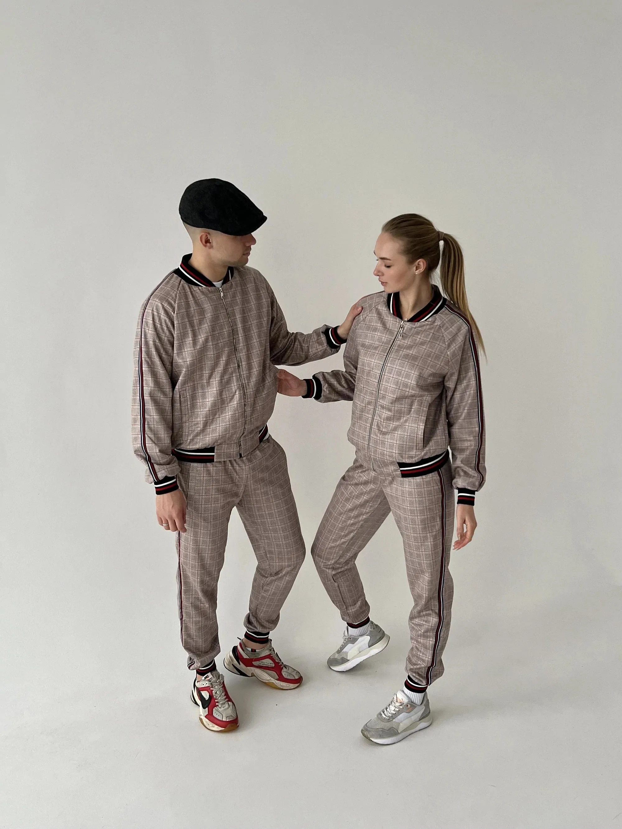 Two Piece Tracksuit Set - Plaid Casual Tracksuits TheGentlemen™