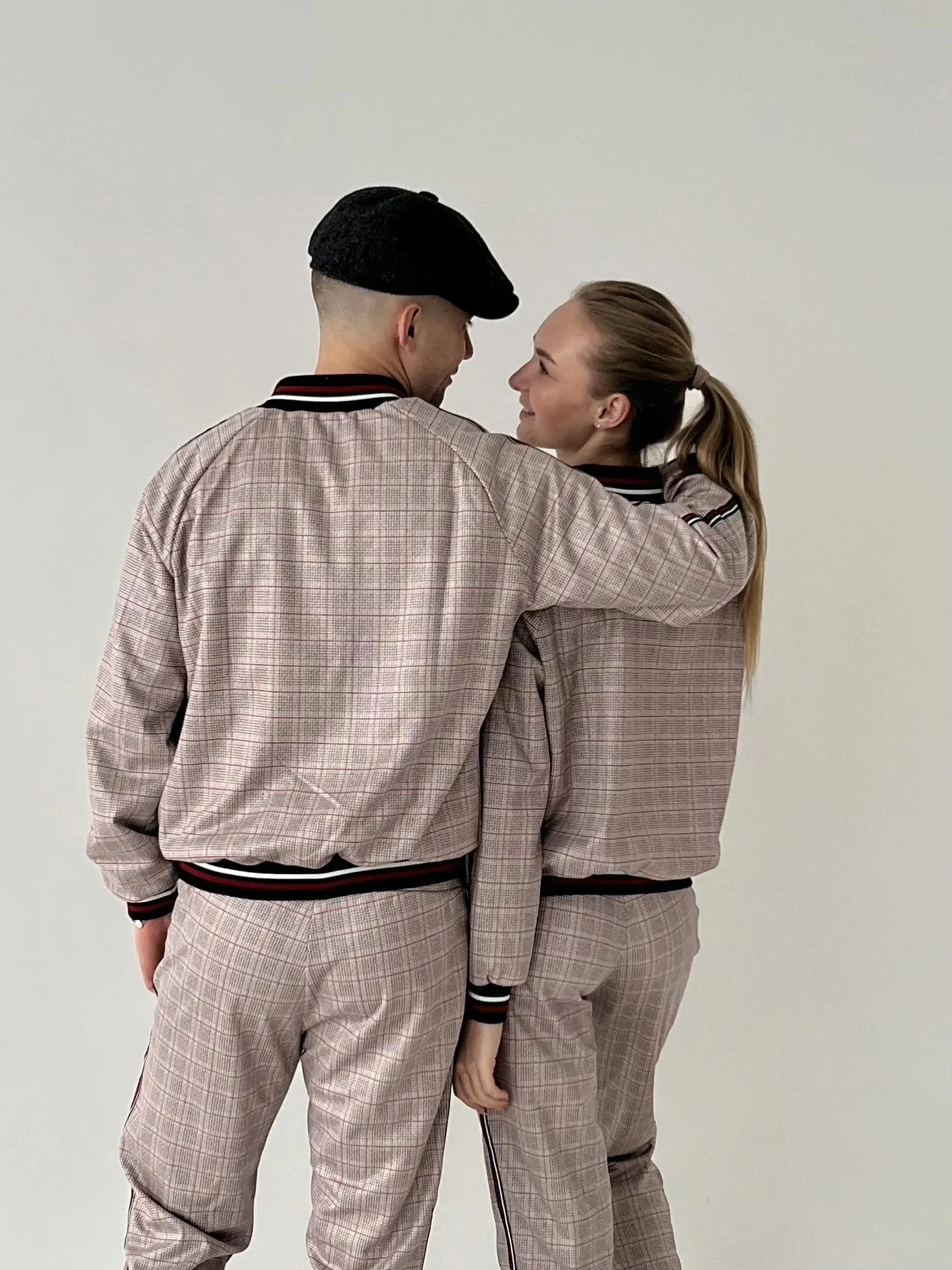 Two Piece Tracksuit Set - Plaid Casual Tracksuits TheGentlemen™