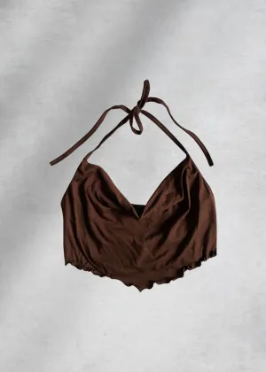 Tyla Halter Crop Top - Brown
