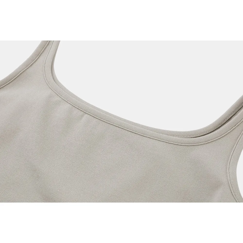 Ubras Simple Slim Fit Spaghetti Strap Tank Top - Black, Size XL