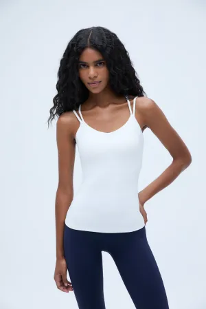 Ultimate Double Strap Tank Top - White