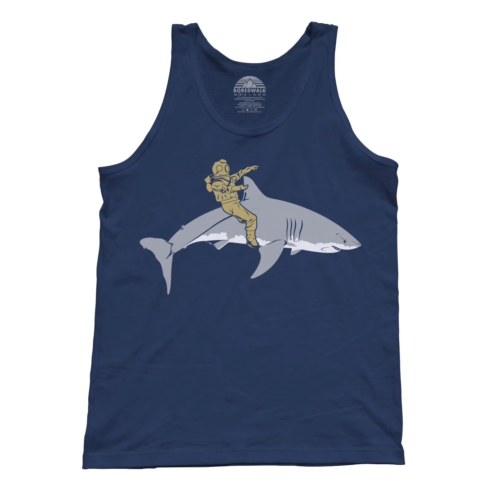 Unisex Diver Riding a Shark Tank Top - By Ex-Boyfriend