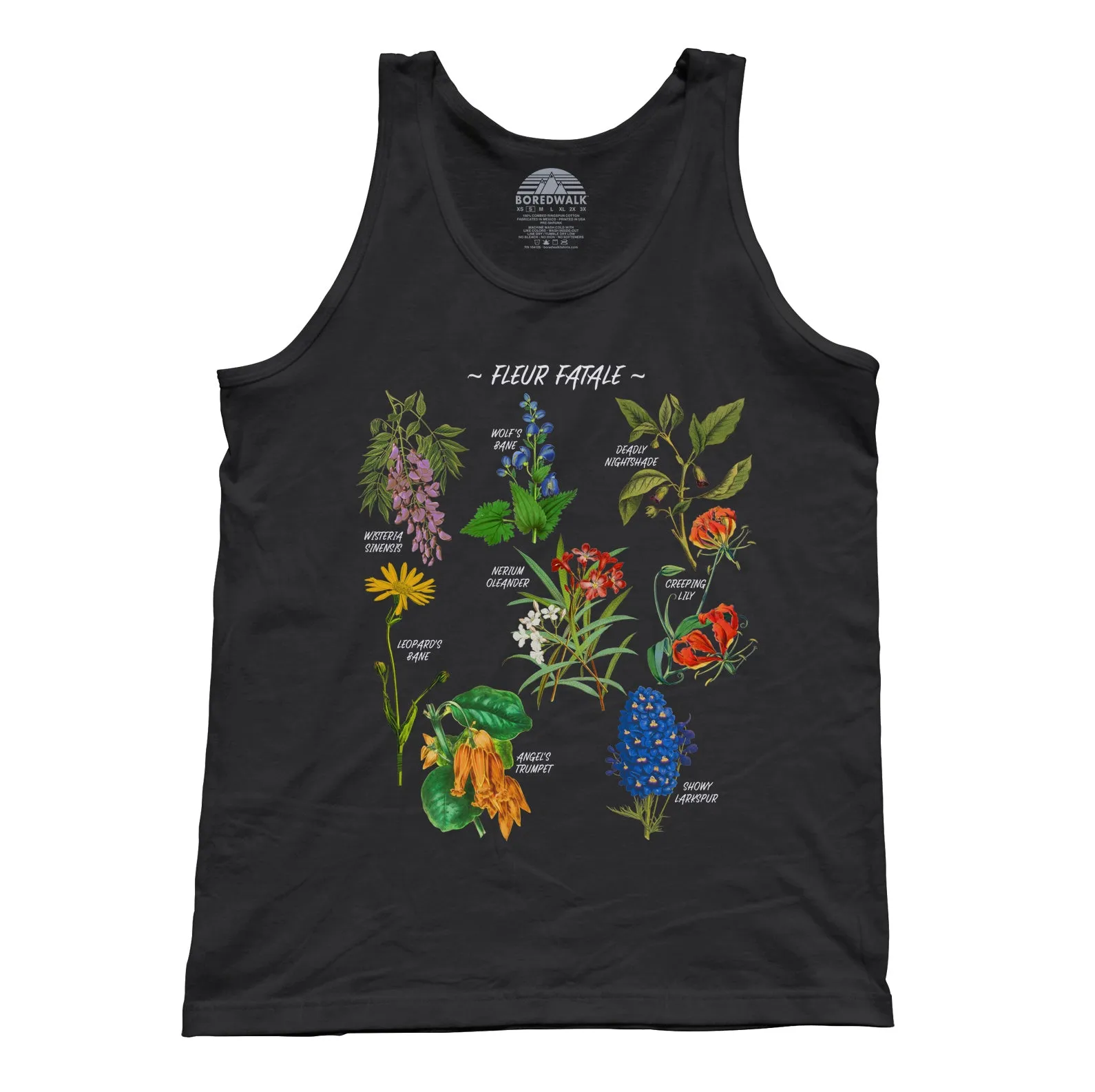 Unisex Fleur Fatale Toxic Botanical Chart Tank Top