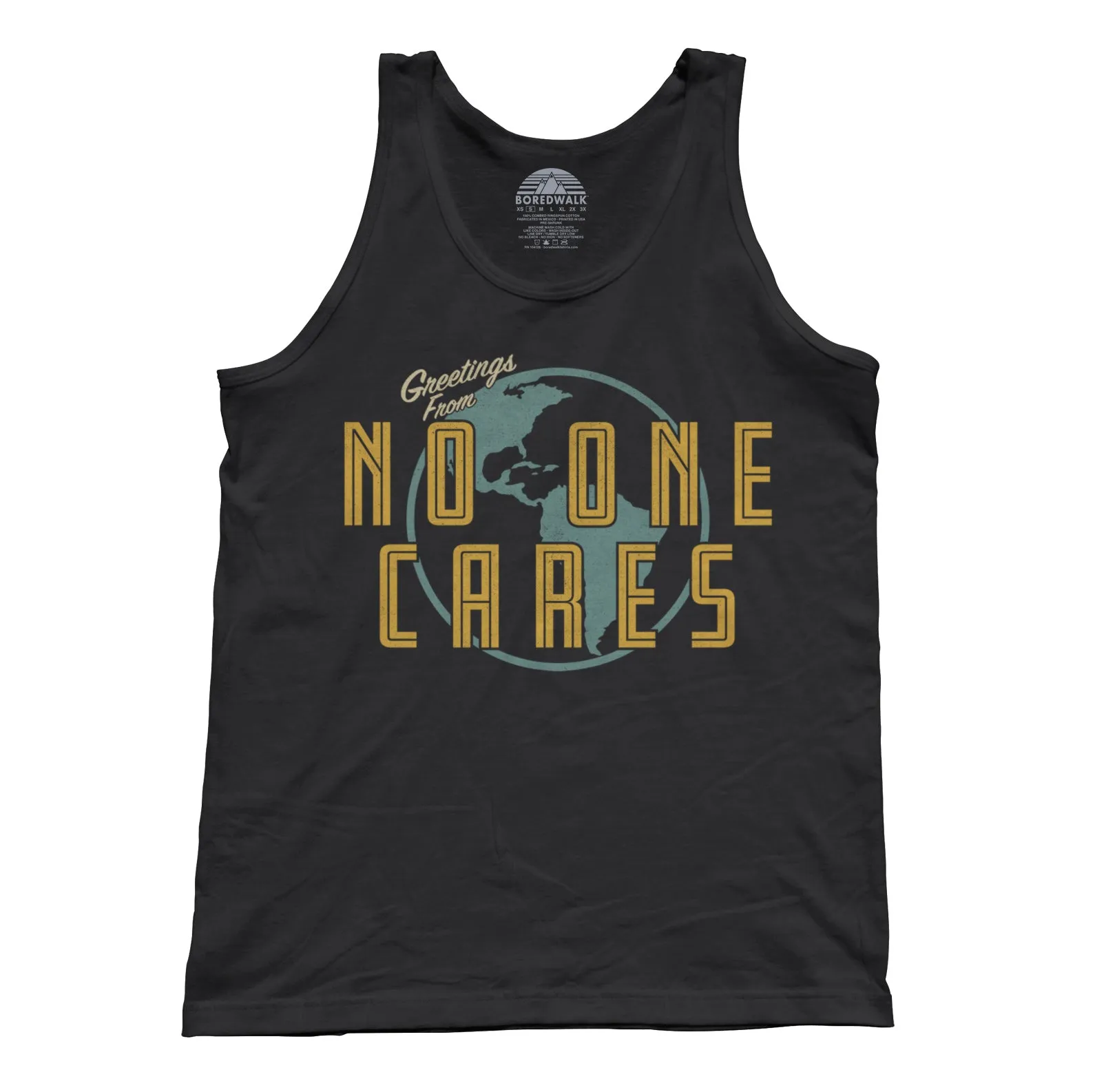 Unisex Greetings From No One Cares Tank Top