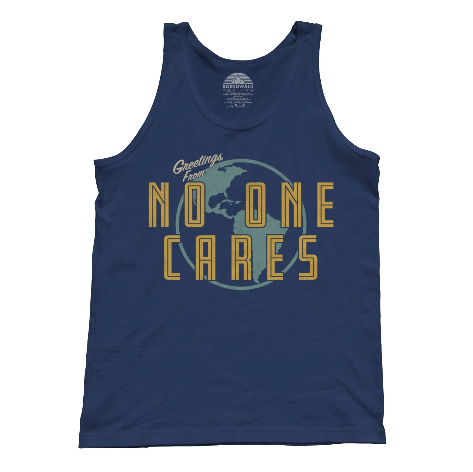 Unisex Greetings From No One Cares Tank Top