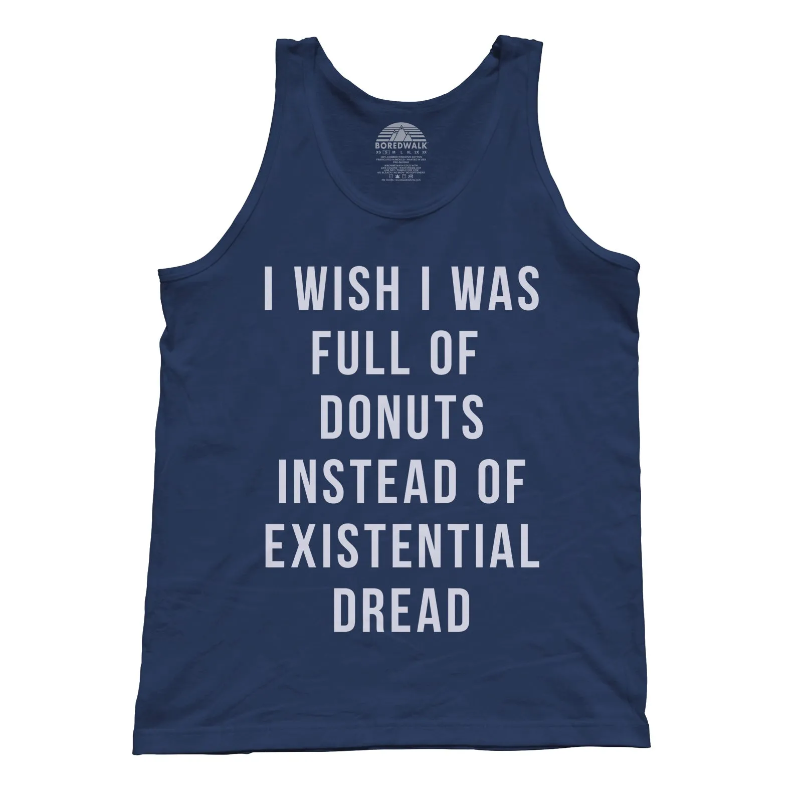 Unisex I Wish I Was Full of Donuts Instead of Existential Dread Tank Top
