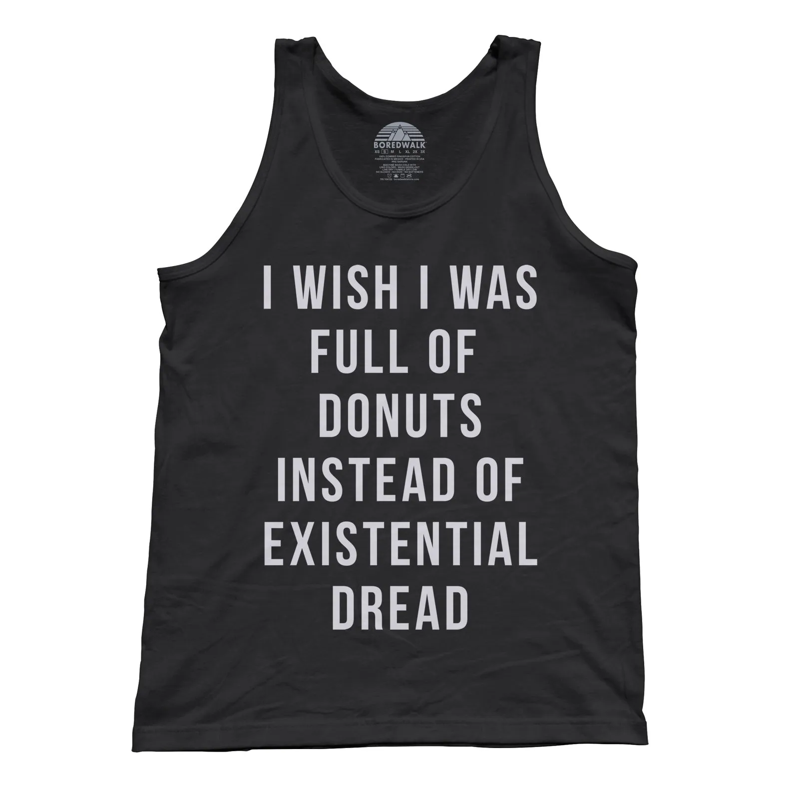 Unisex I Wish I Was Full of Donuts Instead of Existential Dread Tank Top