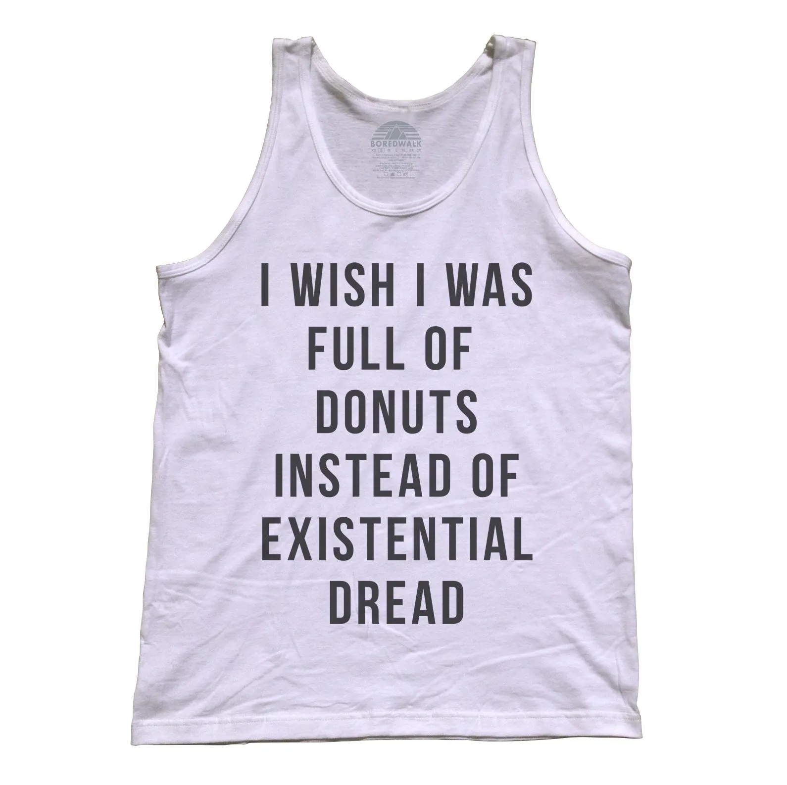 Unisex I Wish I Was Full of Donuts Instead of Existential Dread Tank Top