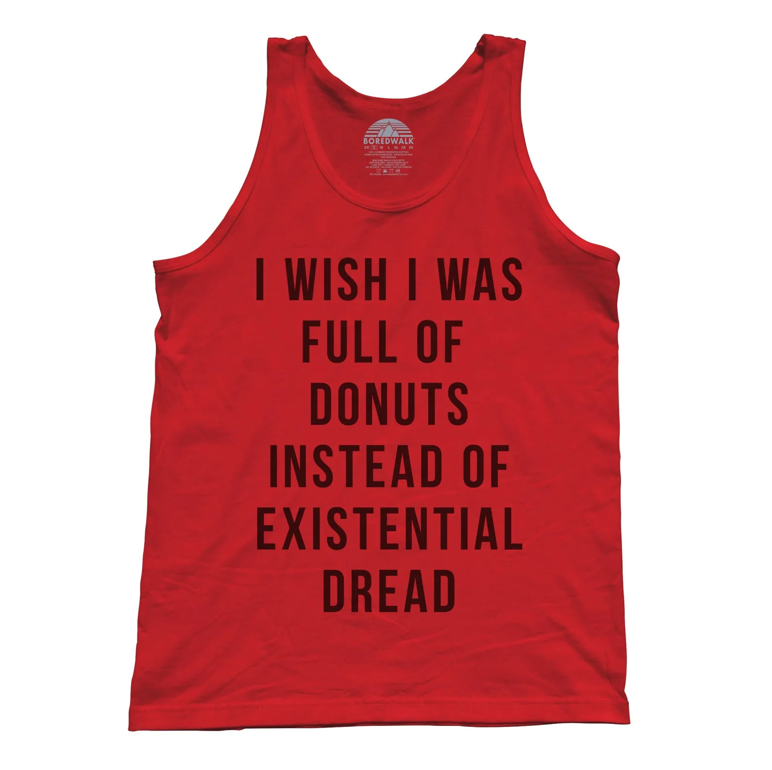 Unisex I Wish I Was Full of Donuts Instead of Existential Dread Tank Top