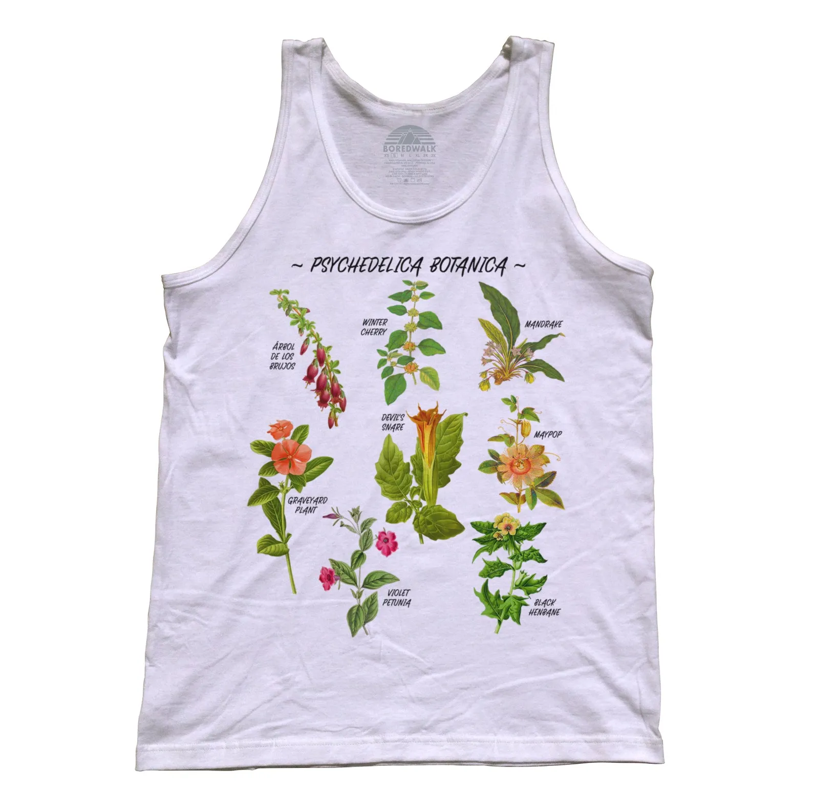 Unisex Psychedelica Botanica Tank Top