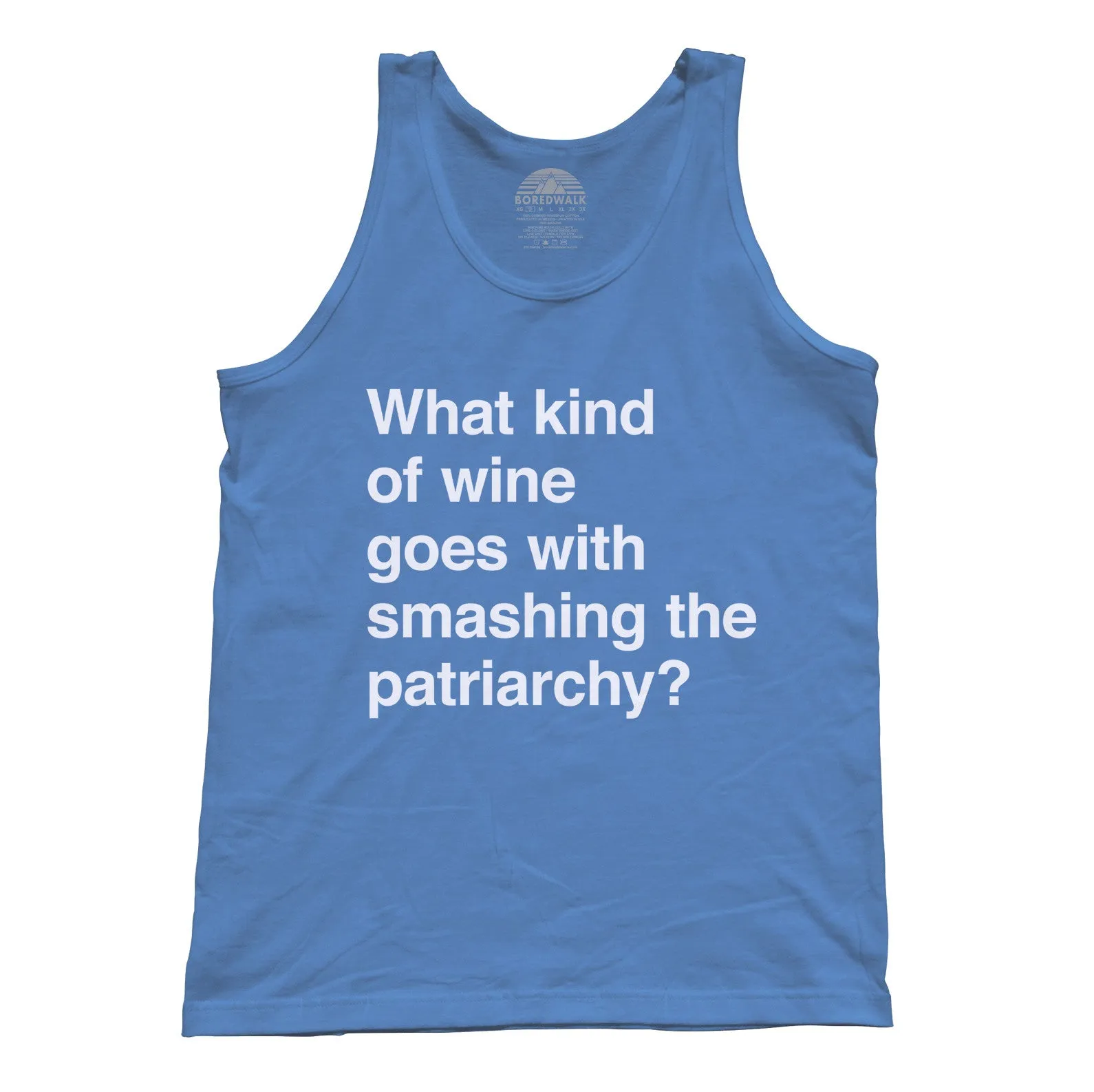 Unisex What Kind of Wine Goes with Smashing the Patriarchy? Tank Top Funny Feminist Shirt