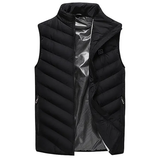 USB Heated Vest Men Winter Electrical Heated Sleevless Jacket Travel Heating Vest Outdoor Waistcoat Hiking Heater Vests AM356