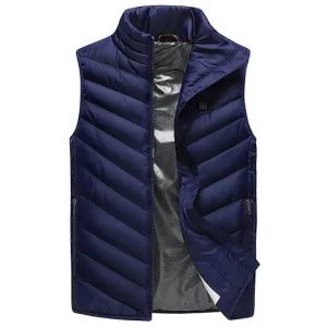USB Heated Vest Men Winter Electrical Heated Sleevless Jacket Travel Heating Vest Outdoor Waistcoat Hiking Heater Vests AM356