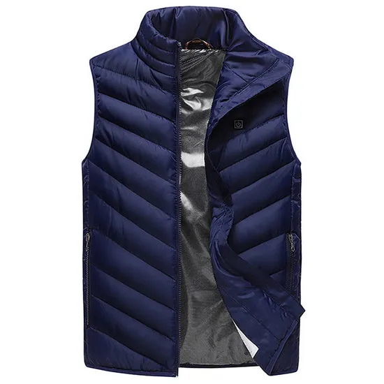 USB Heated Vest Men Winter Electrical Heated Sleevless Jacket Travel Heating Vest Outdoor Waistcoat Hiking Heater Vests AM356