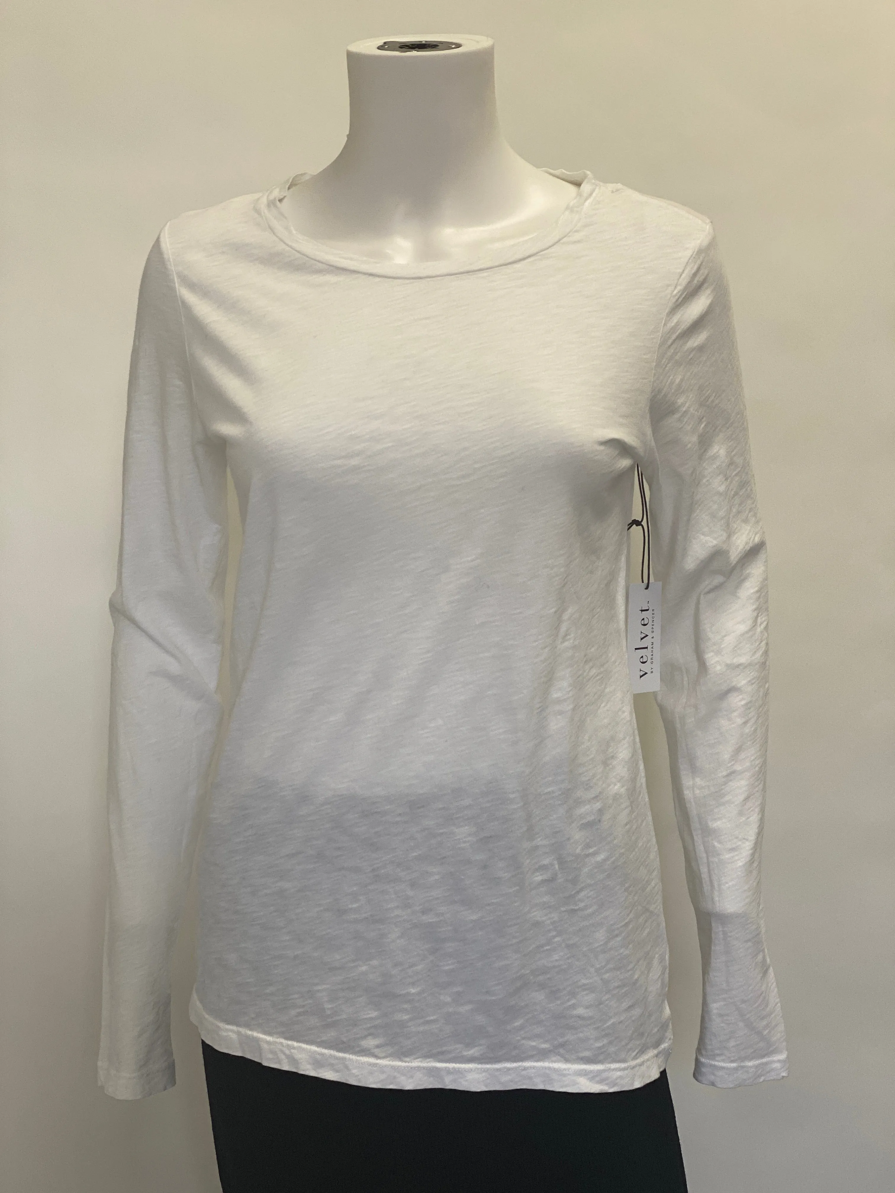 Velvet White Cotton Top