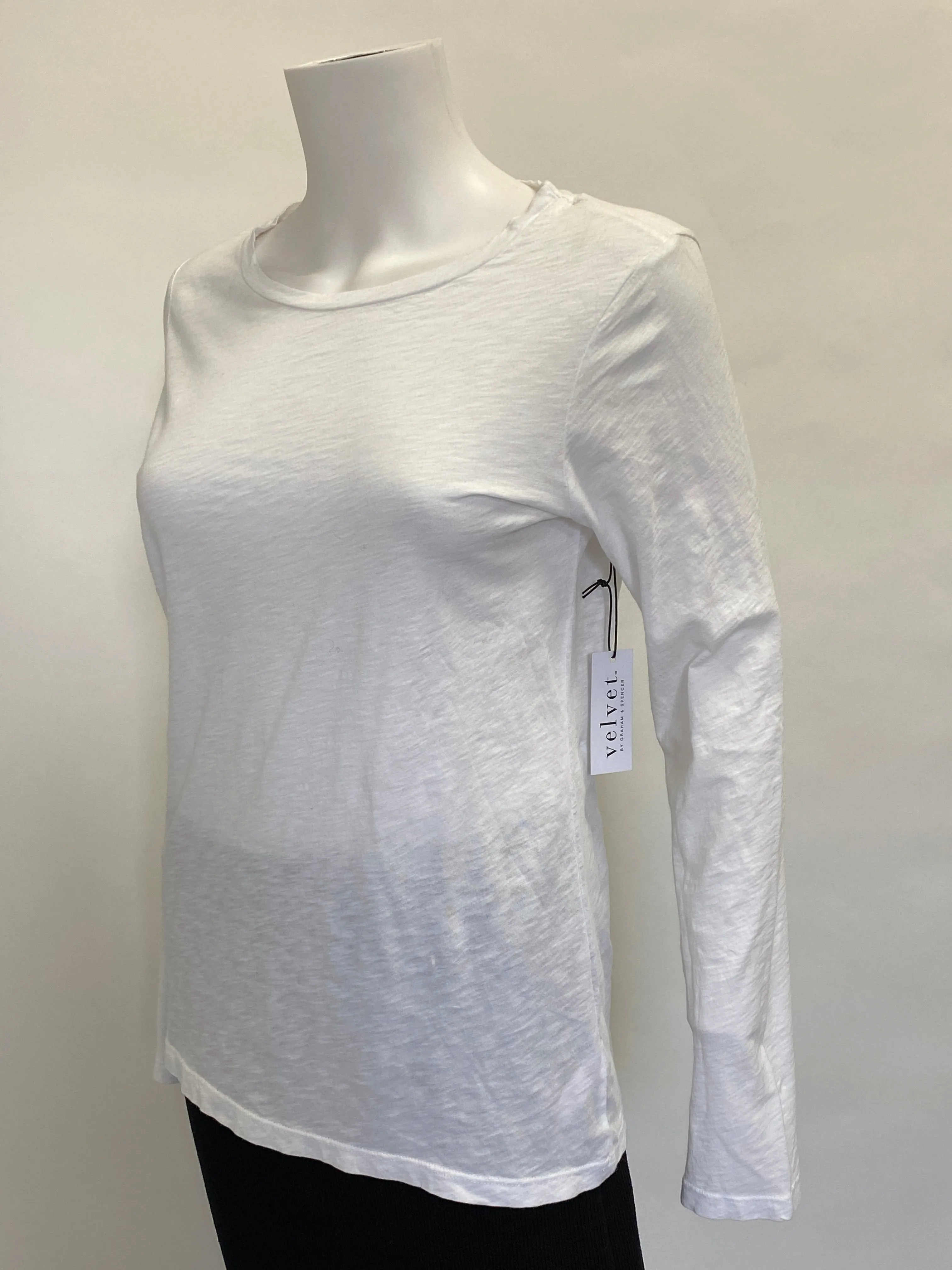 Velvet White Cotton Top