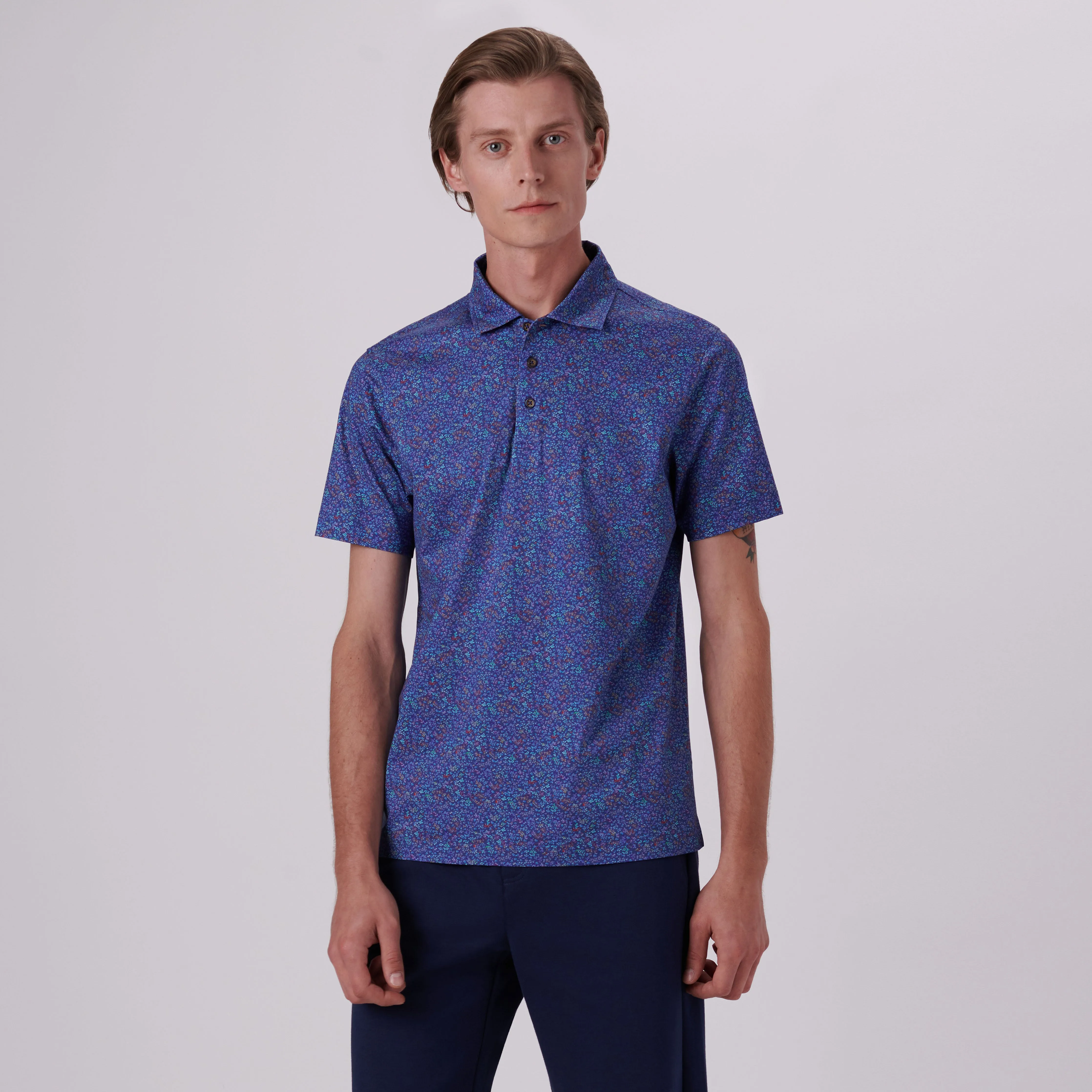Victor Floral Print OoohCotton Polo