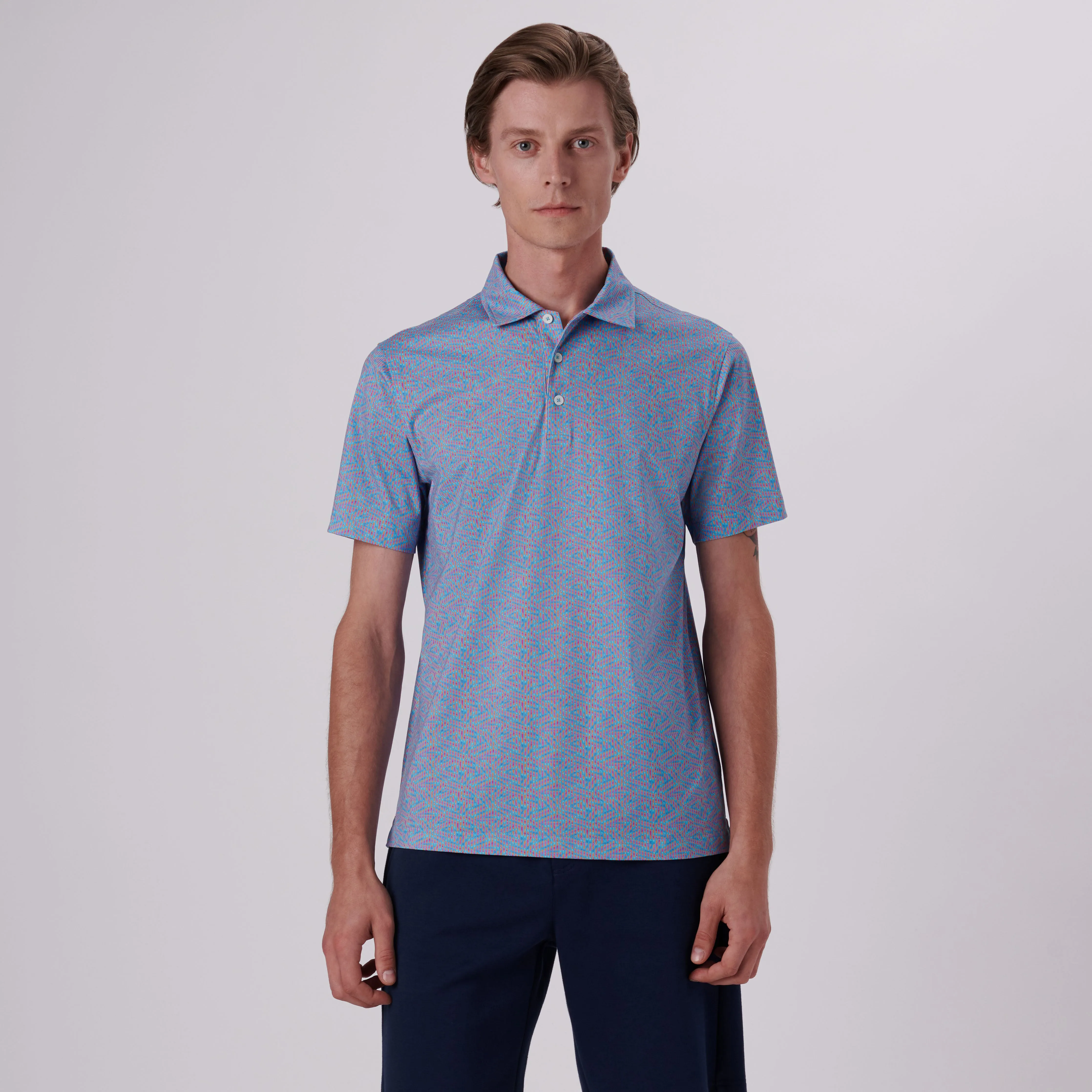 Victor Ribbon Stripe Print OoohCotton Polo