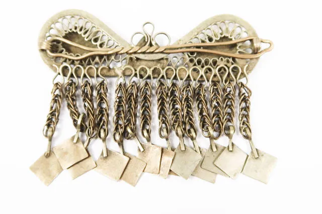 Vintage Silver Tribal Hair Clip