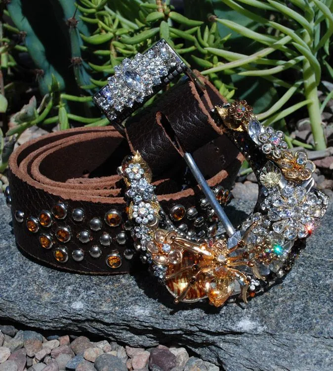 Vintage Spider Belt & Buckle - Small