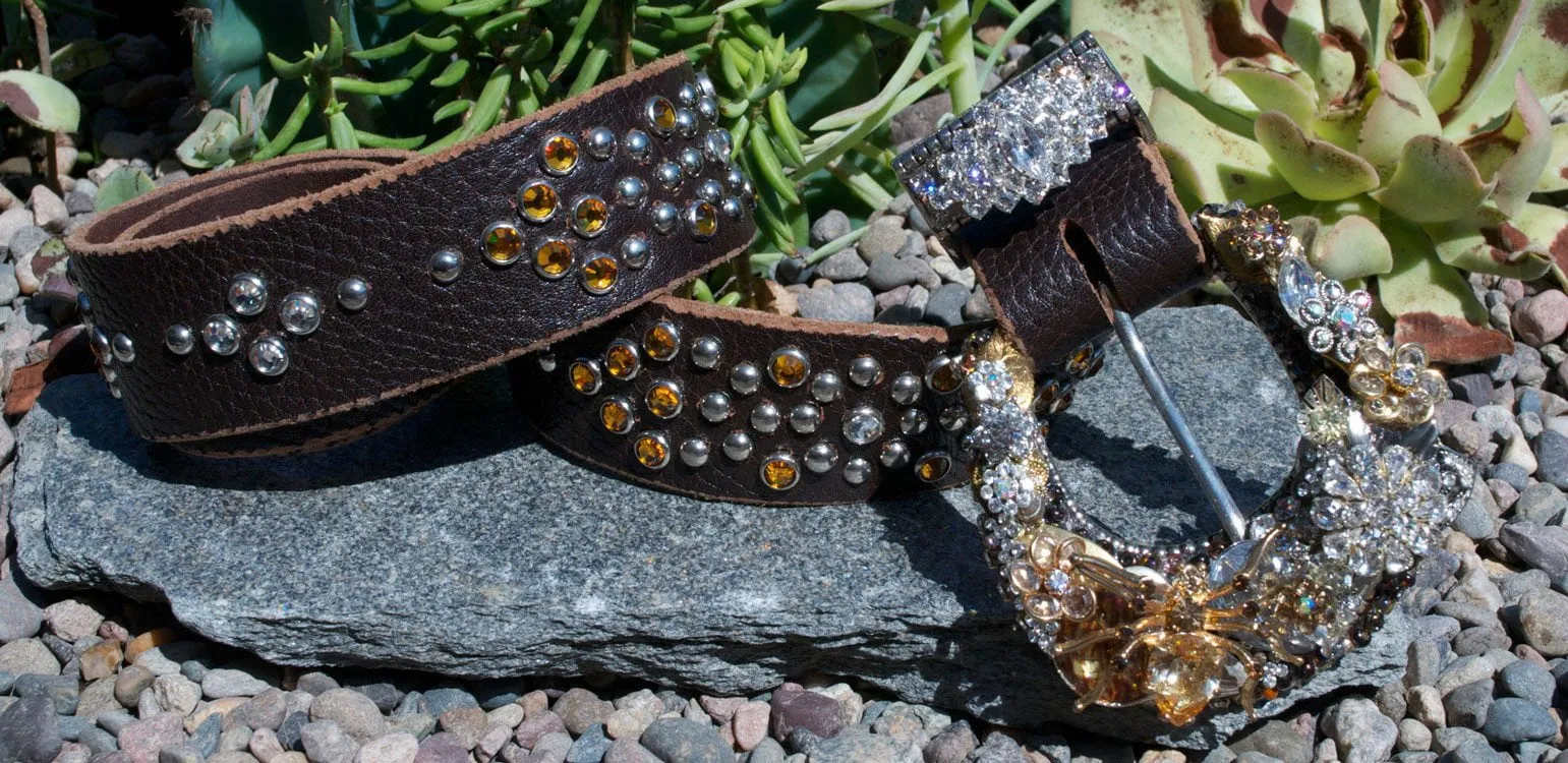 Vintage Spider Belt & Buckle - Small