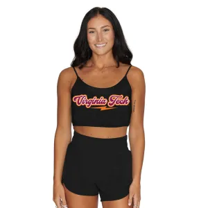 Virginia Tech Hokies Black Spaghetti Strap Tank