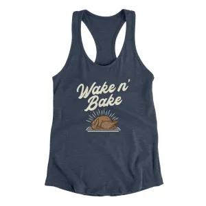 Wake 'N Bake Funny Thanksgiving Women's Racerback Tank