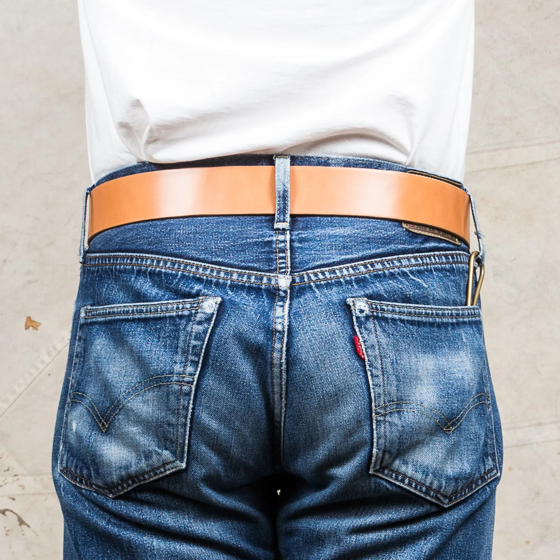 Warehouse & Co Garrison Leather Belt Tan
