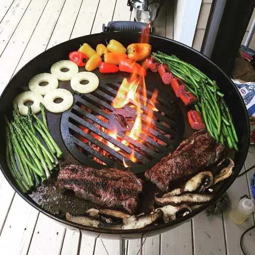 Weber Style Grill Griddle Combination Inserts by Arteflame