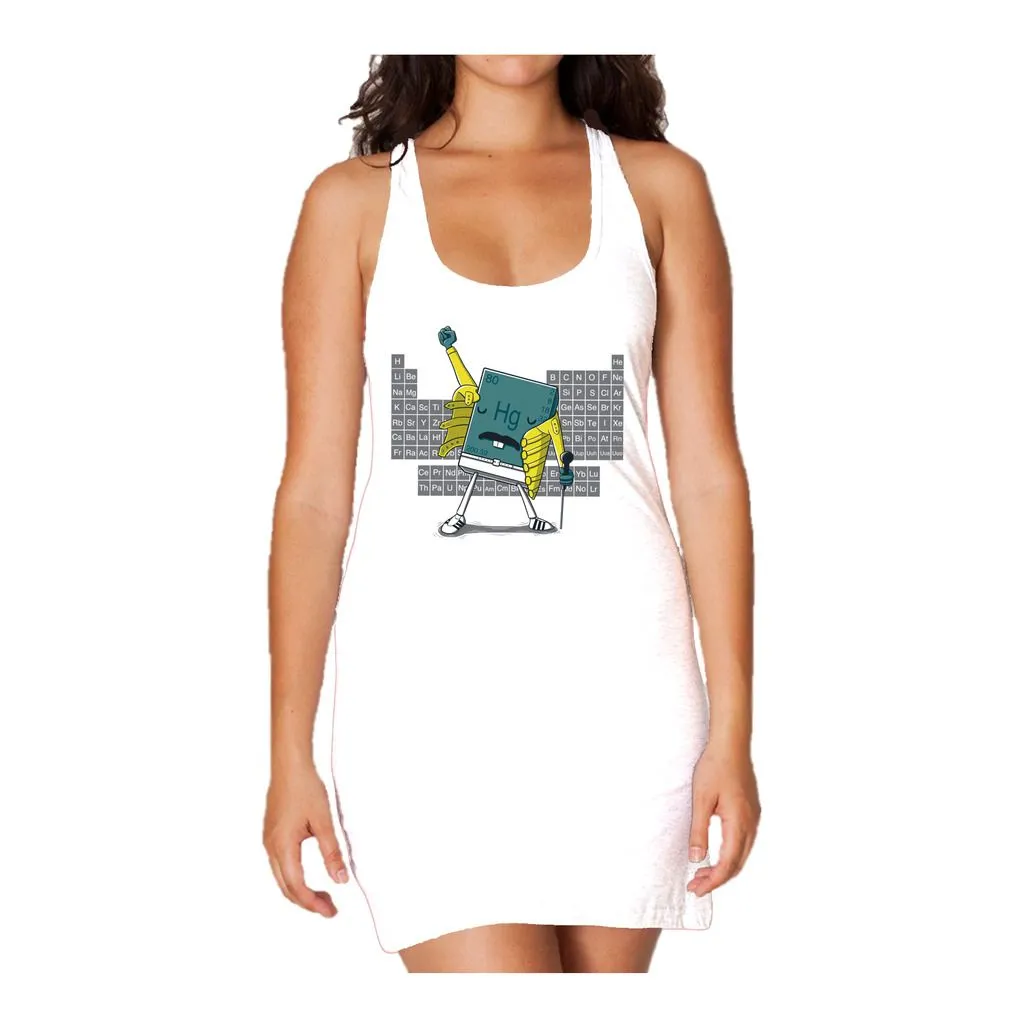 Weird Science Freddie Mercury Official Women's Long Tank Dress (White)