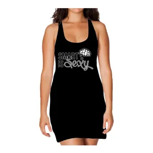 Weird Science Smart Is Sexy Official Women's Long Tank Dress (Black)