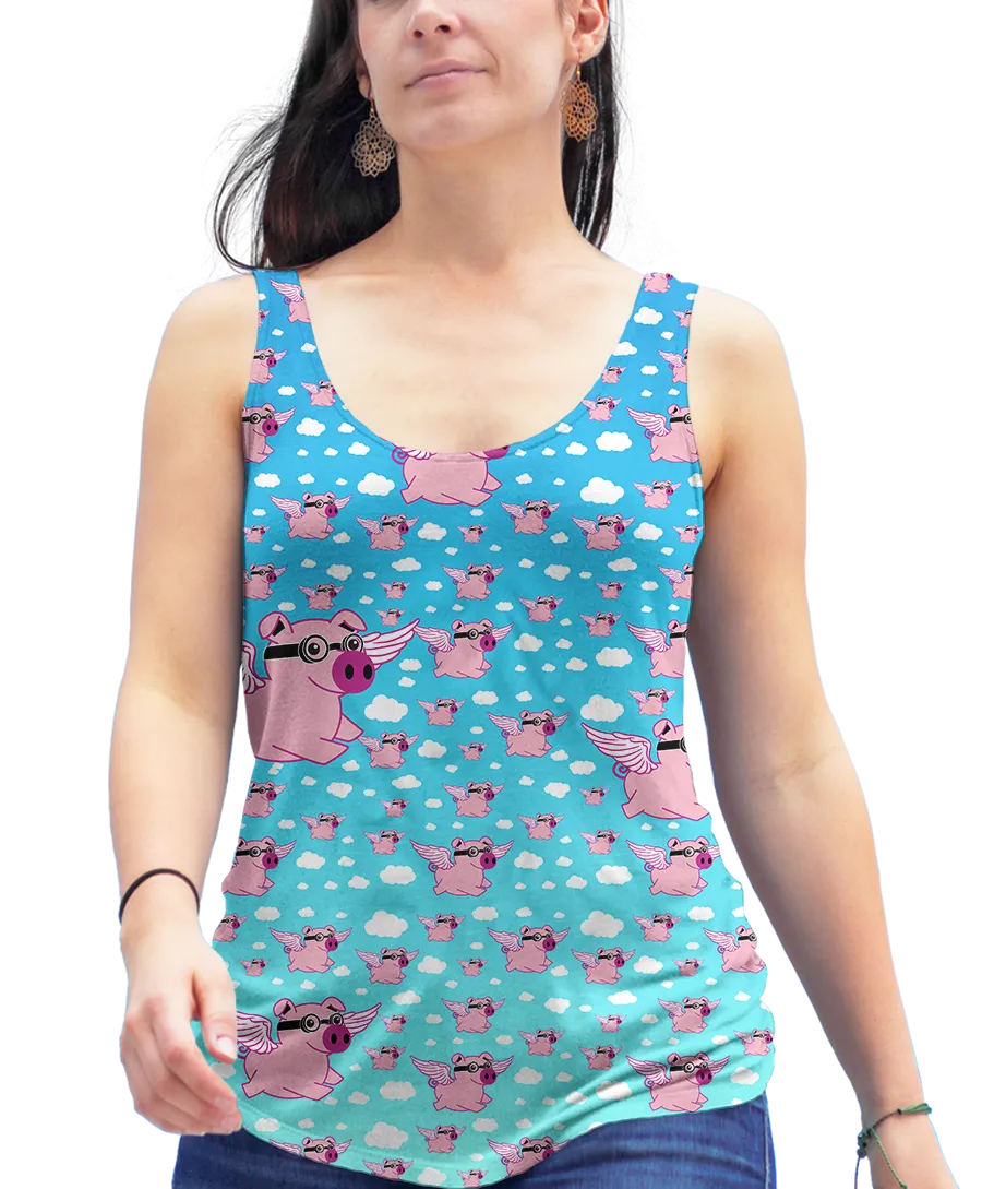 When Pigs Fly Racerback Tank Top