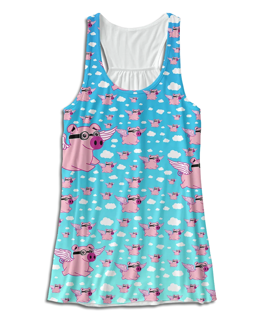 When Pigs Fly Racerback Tank Top