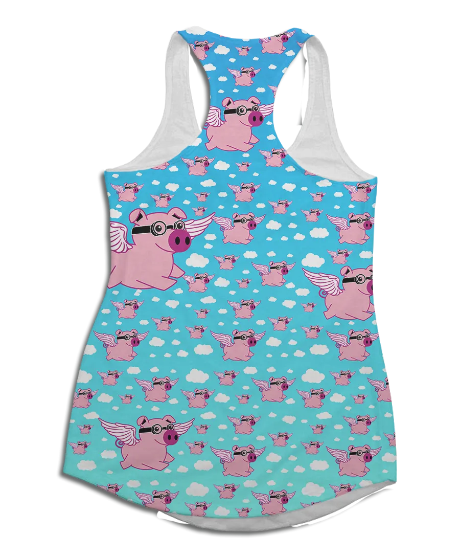 When Pigs Fly Racerback Tank Top
