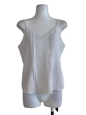 White Pencil Stripe Tank Top