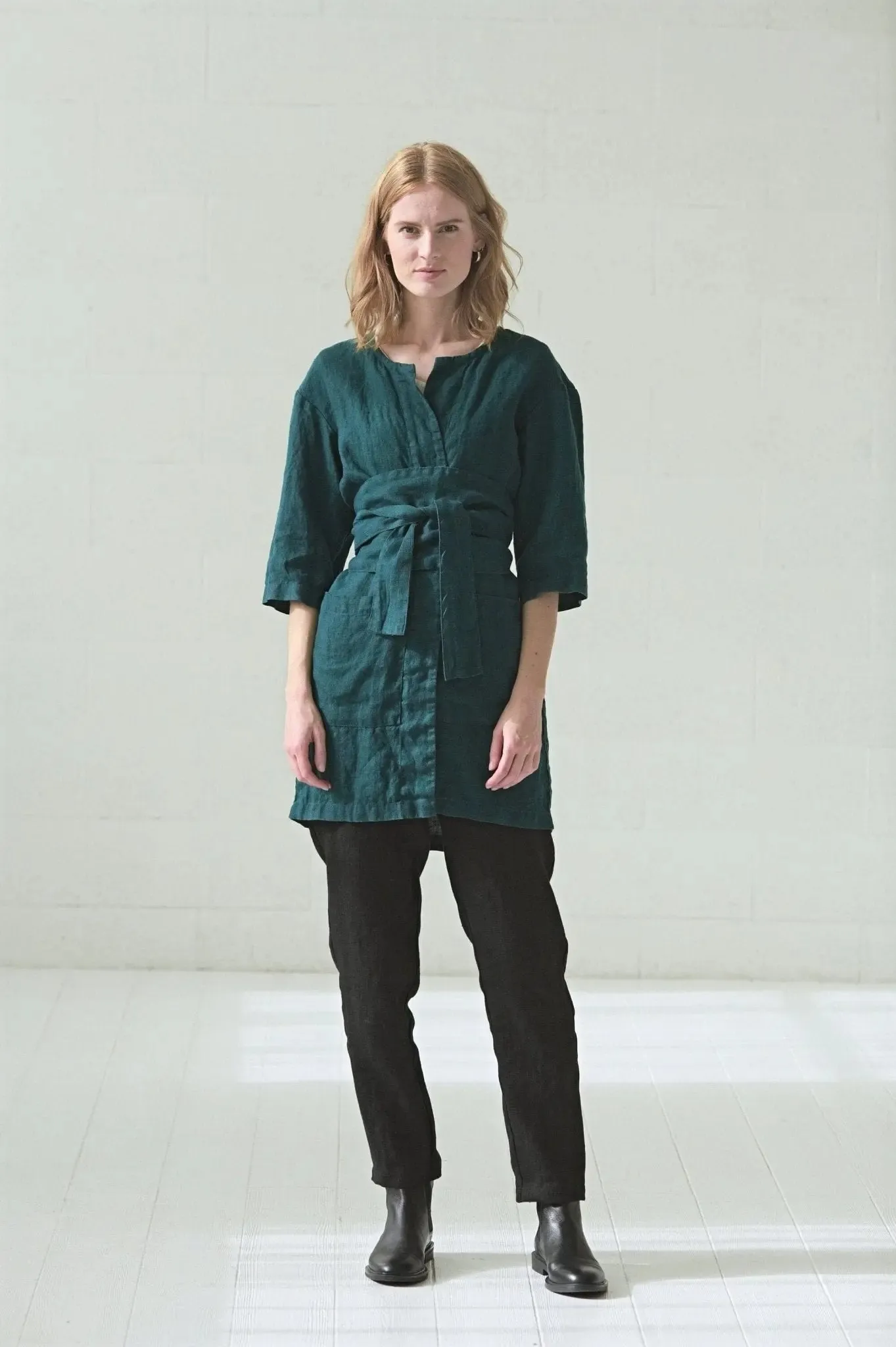 Wide Long Linen Belt