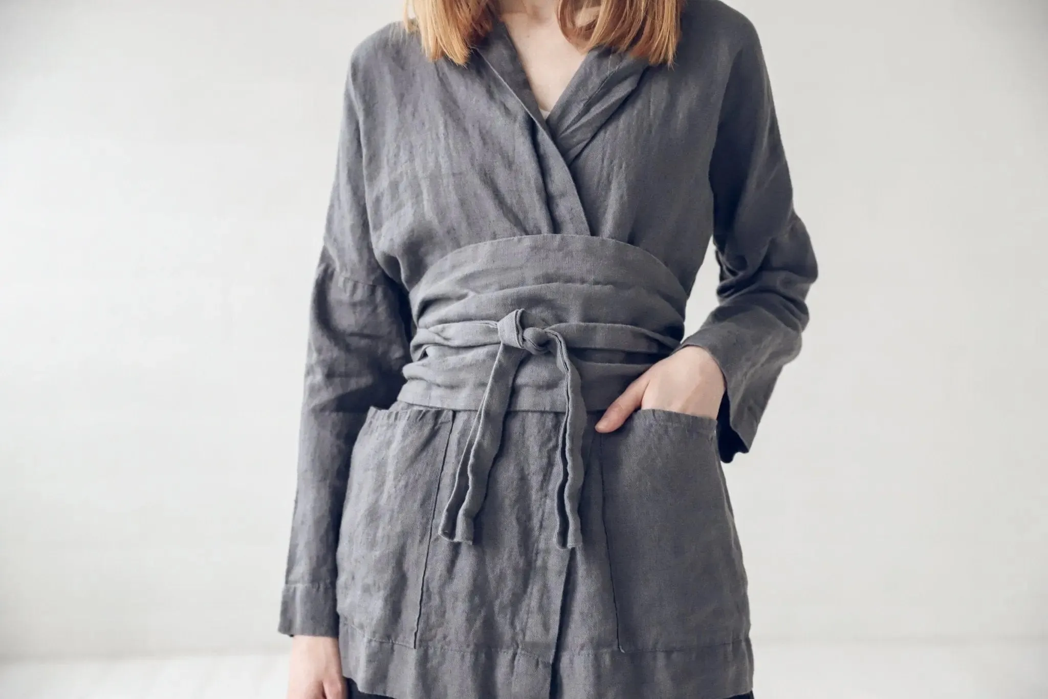 Wide Long Linen Belt