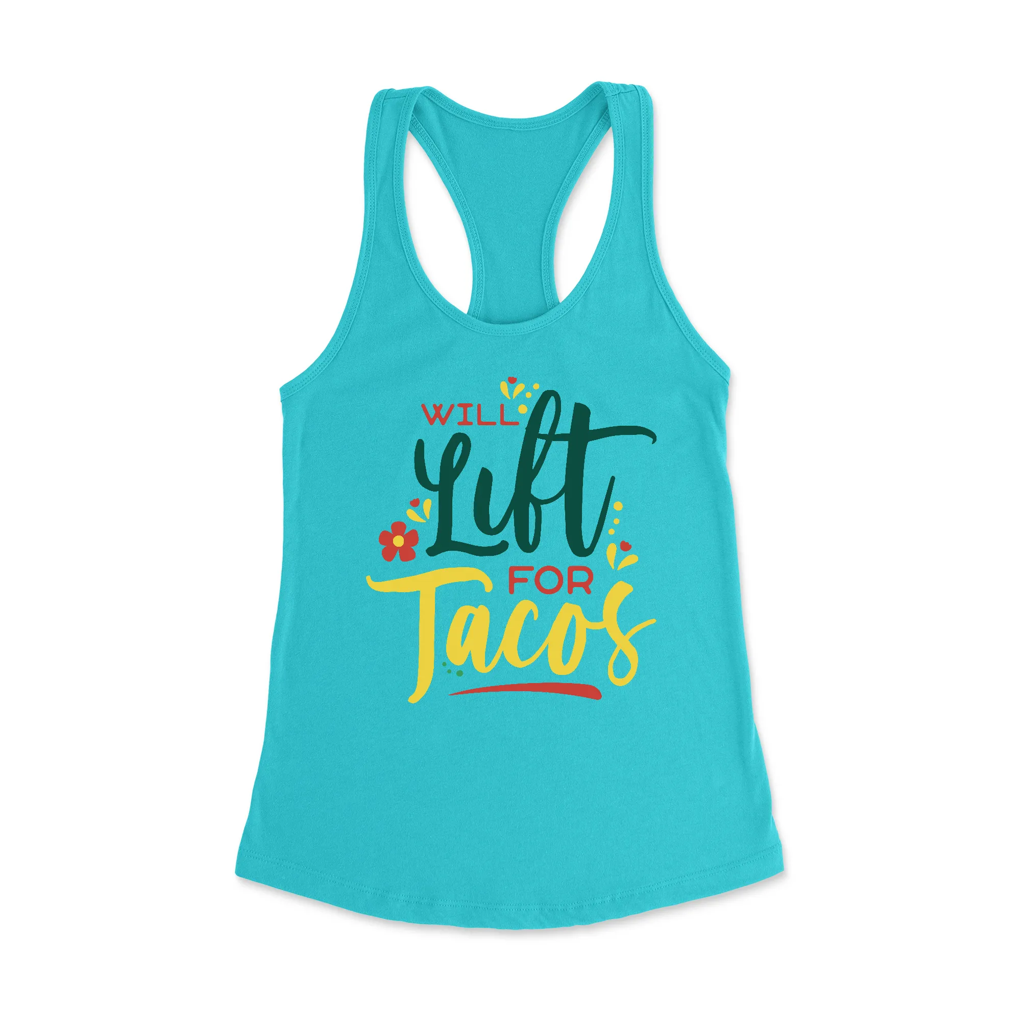 Will Lift for Tacos Racerback Tank Top