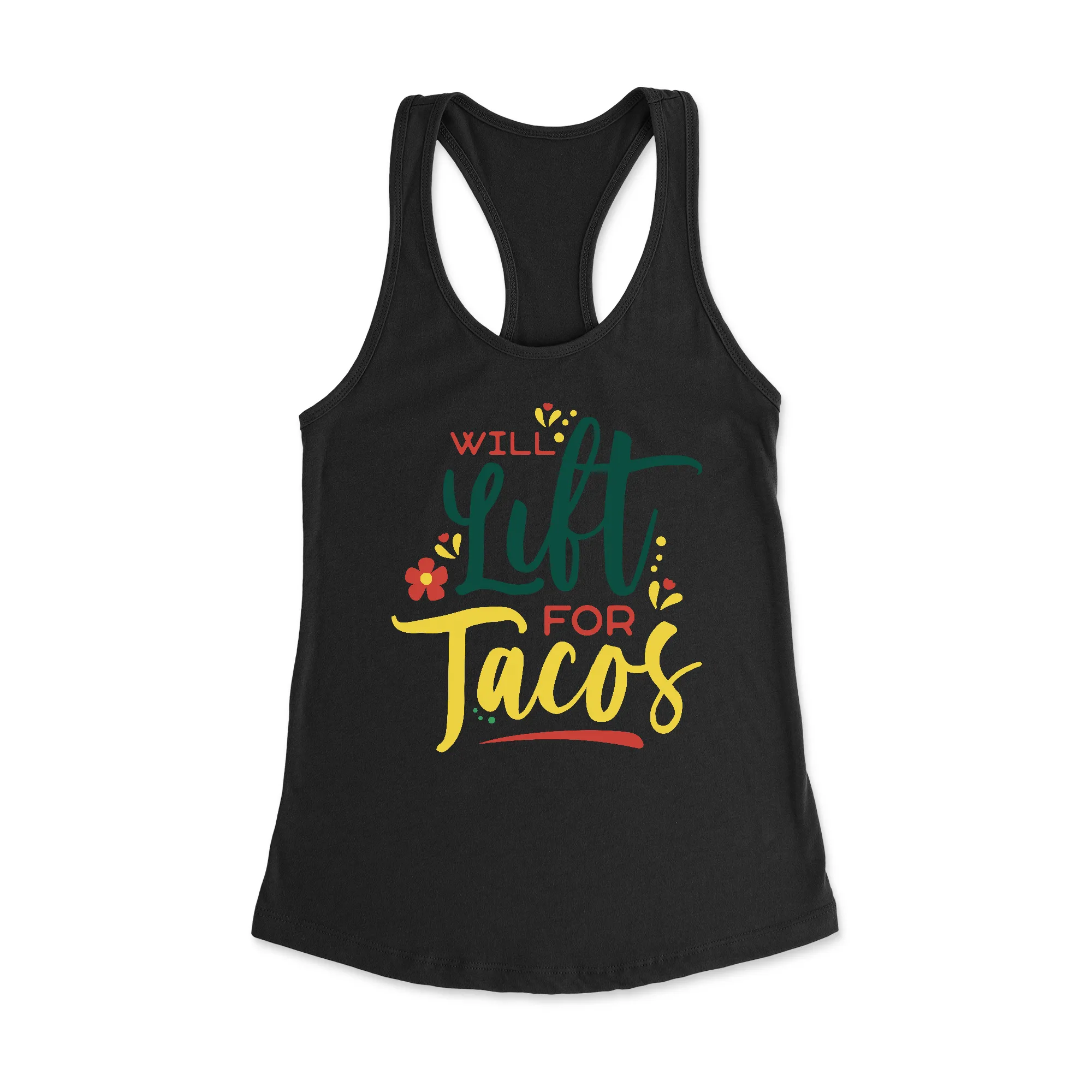 Will Lift for Tacos Racerback Tank Top