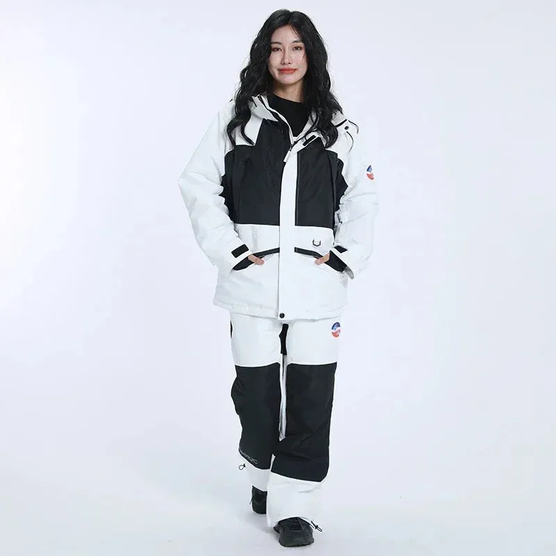 Winter Jacket Pant 2025 Mountain Man Ski Sets Warm-up Women Snow Suits Windproof Female Snowboard Tracksuits Snowmobile Clothes