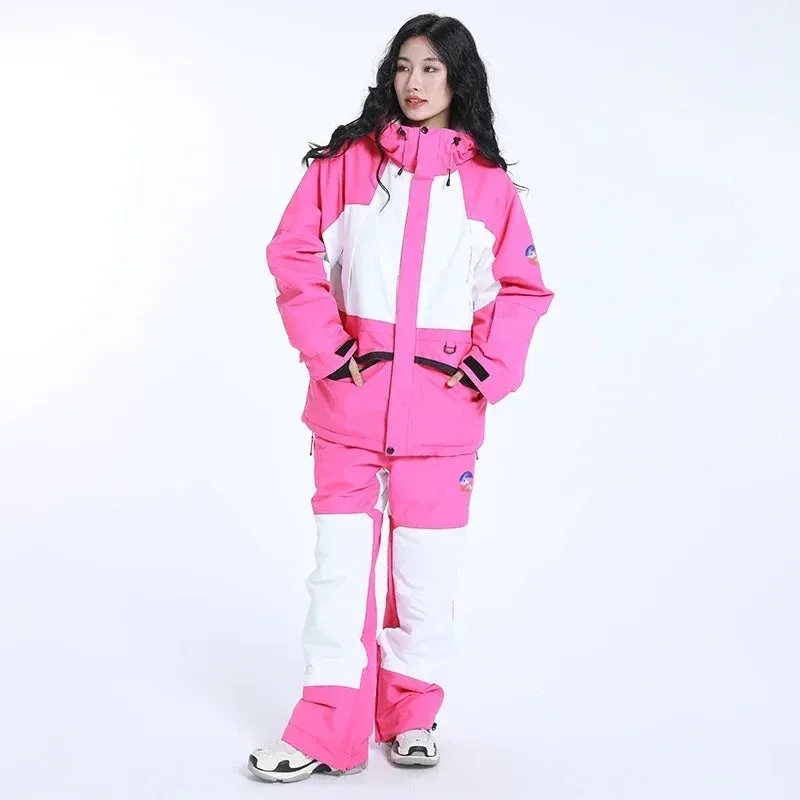 Winter Jacket Pant 2025 Mountain Man Ski Sets Warm-up Women Snow Suits Windproof Female Snowboard Tracksuits Snowmobile Clothes
