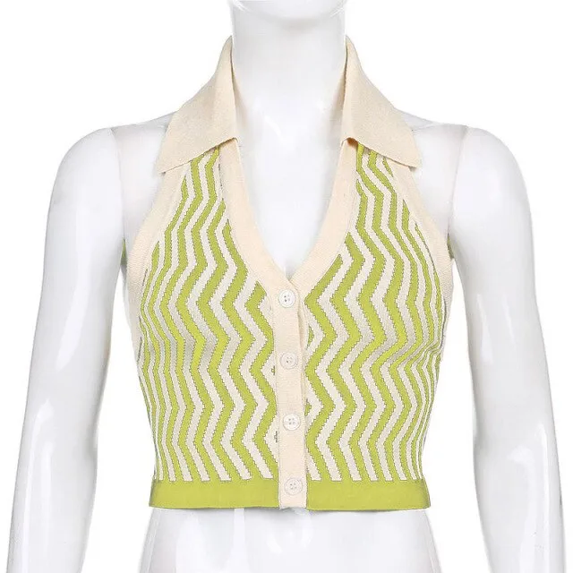 Women Halter Neck Backless Sexy Tank Tops