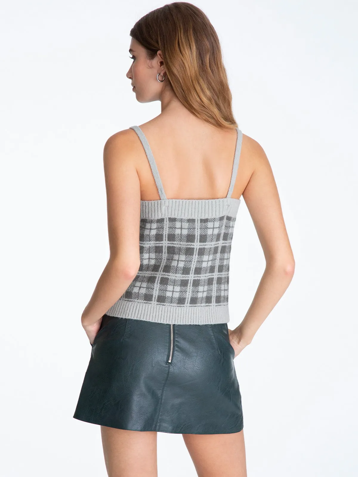 Women's 525 America | Plaid Sweater Tank Top | Ivy