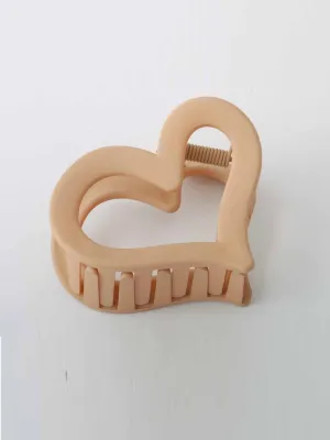 WOMEN'S ASSORTED COLORS HEARTS CLAW CLIPS