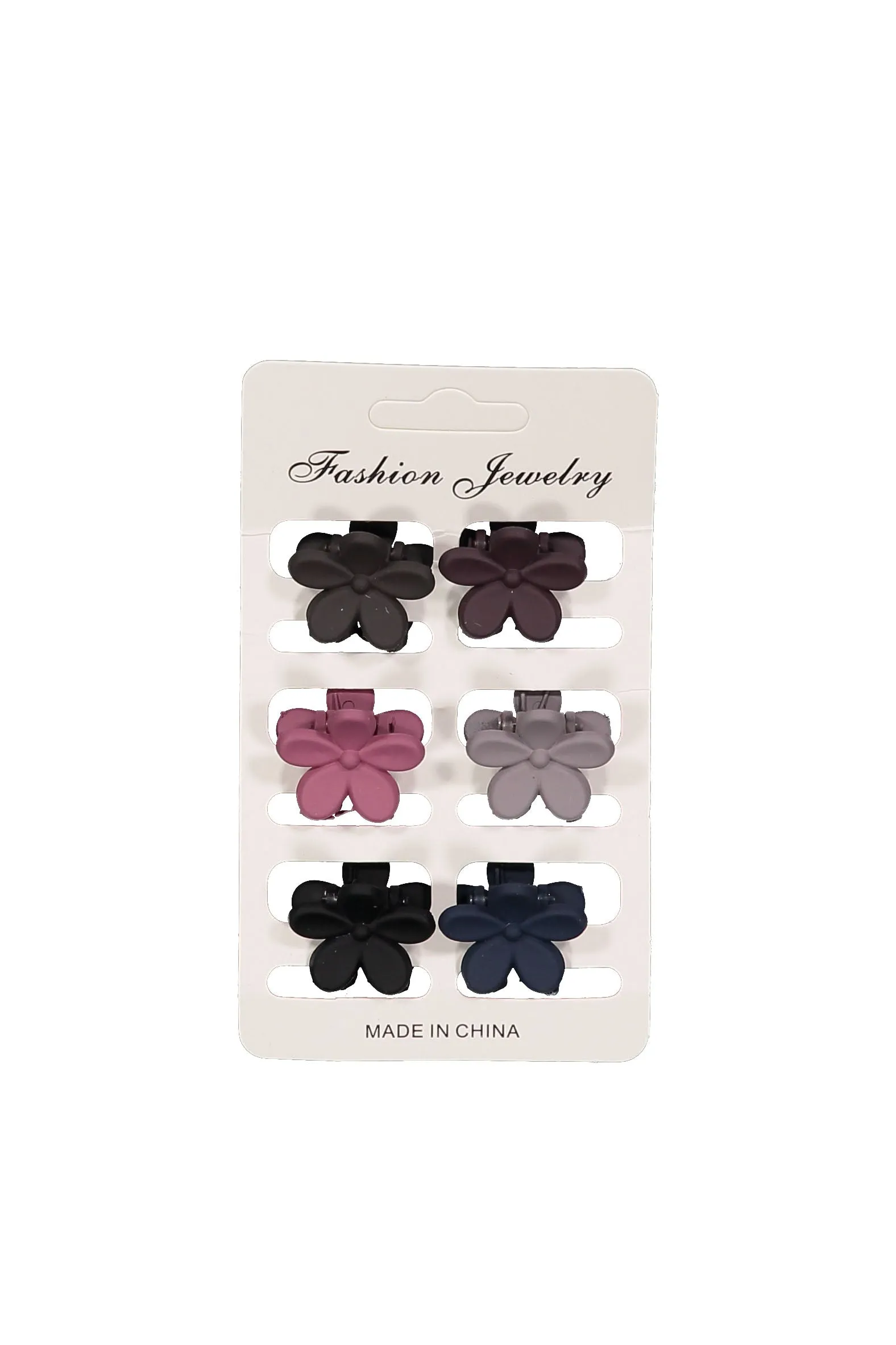 WOMEN'S ASSORTED COLORS MINI FLOWER SHAPE HAIR CLIPS