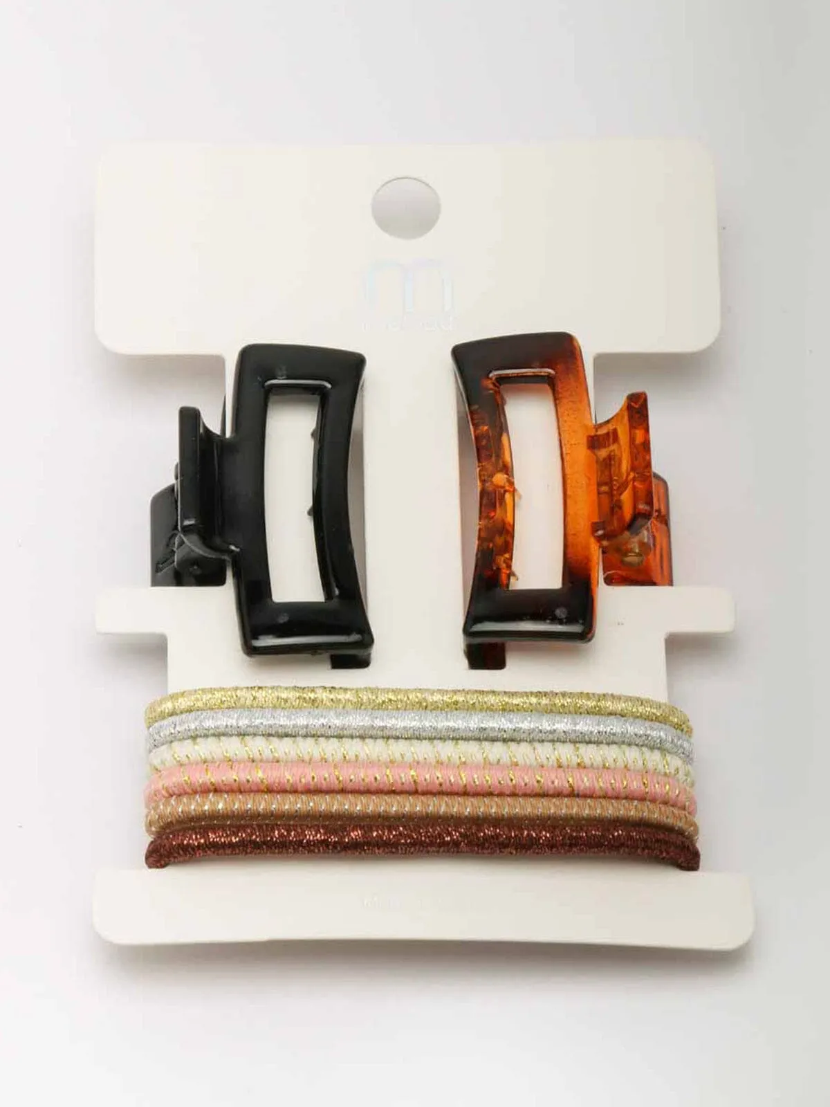 WOMEN'S ASSORTED COLORS SCRUNCHIES & CLAW CLIP SETS