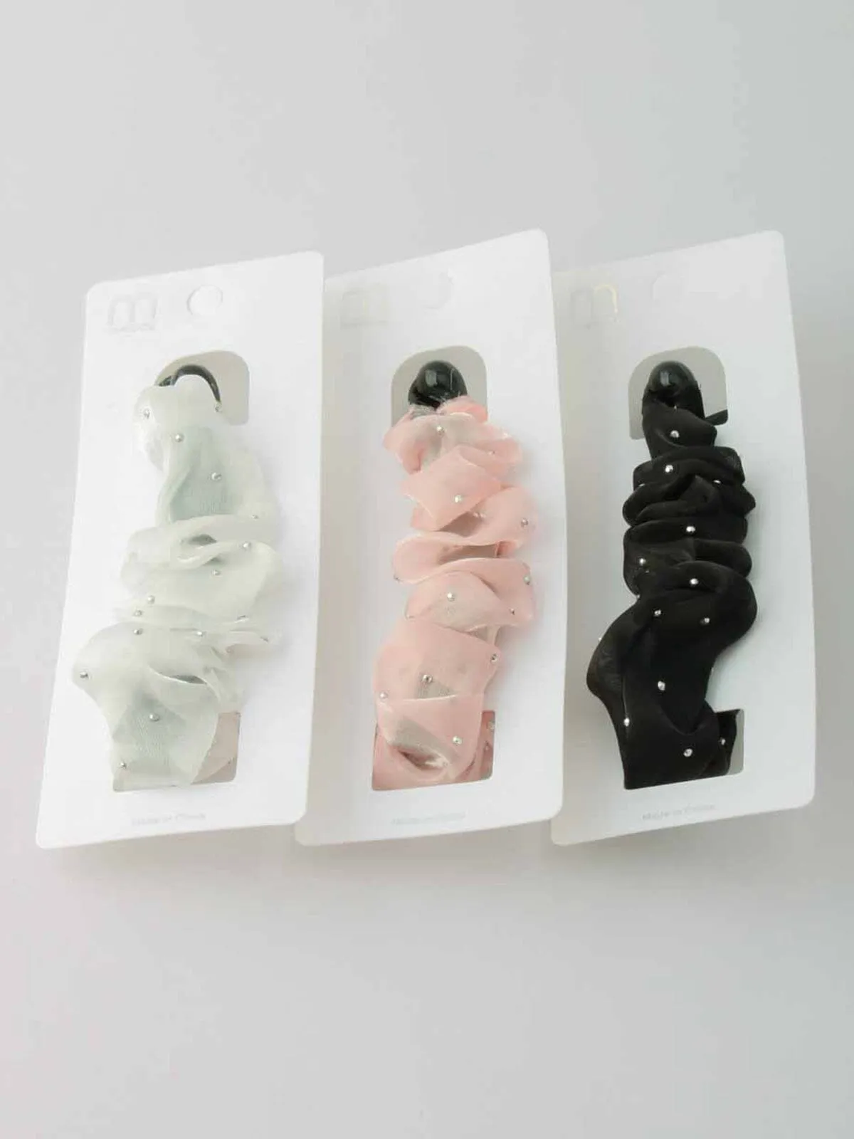 WOMEN'S ASSORTED COLORS W/STUDS HAIR CLIPS