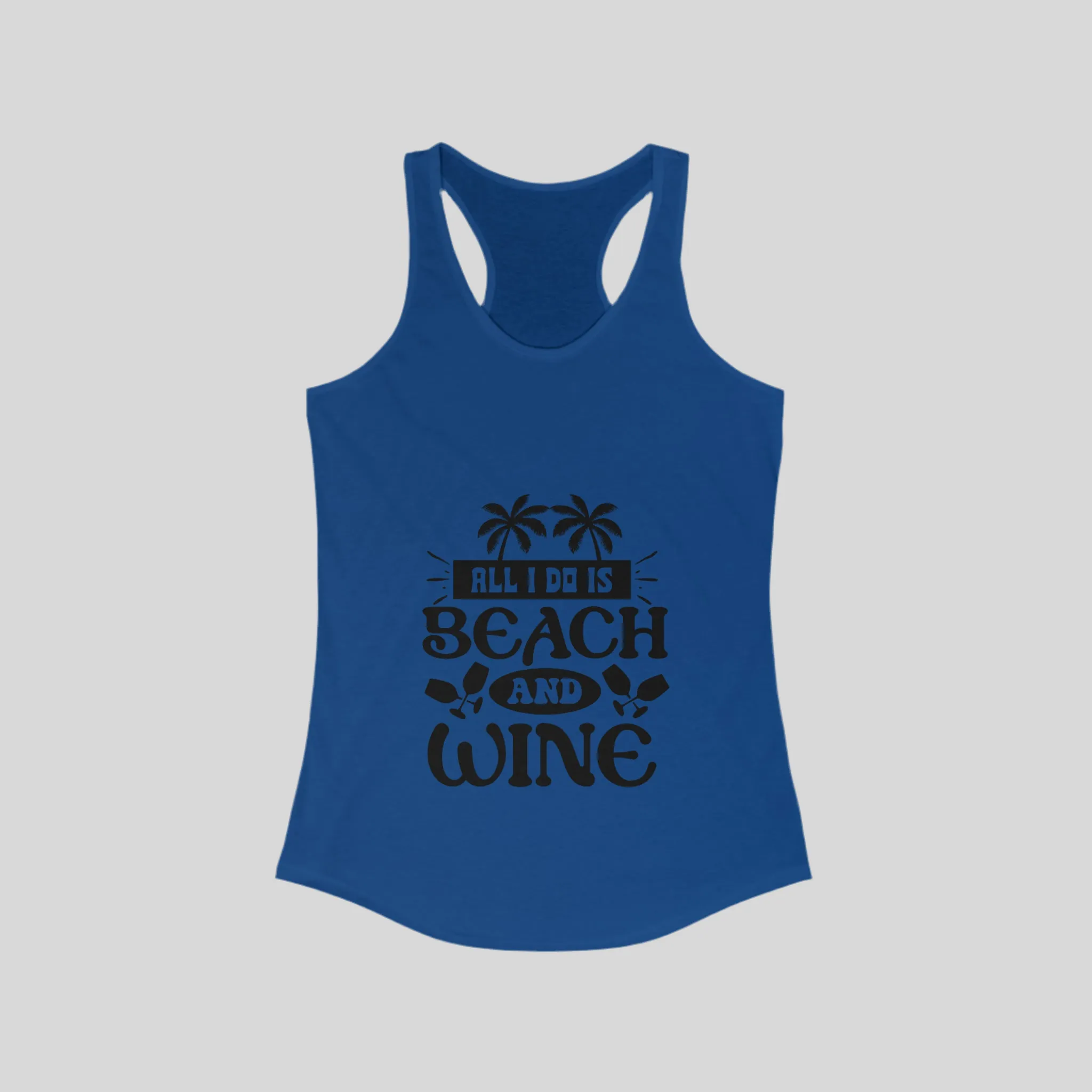 Women's Beach and Wine Racerback Tank