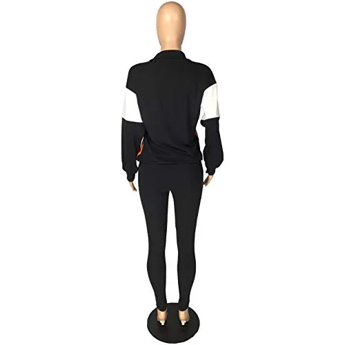 Women's Black Two Piece Sweatsuit